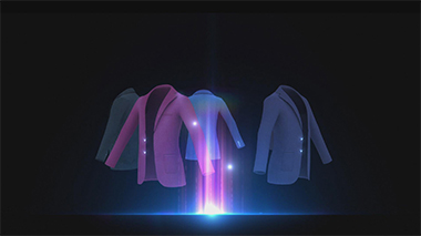 红豆轻西服展示-单屏全息